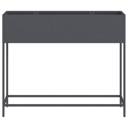Raised Garden Planter Anthracite 100 x 26 x 82 cm Steel