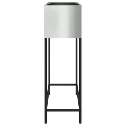 Raised Garden Planter Silver 100 x 26 x 82 cm Galvanised Steel
