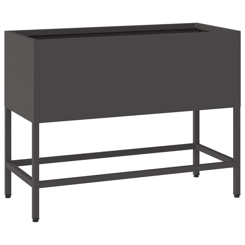 Raised Garden Planter Black 60 x 26 x 45 cm Steel