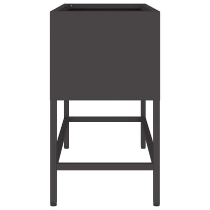 Raised Garden Planter Black 60 x 26 x 45 cm Steel