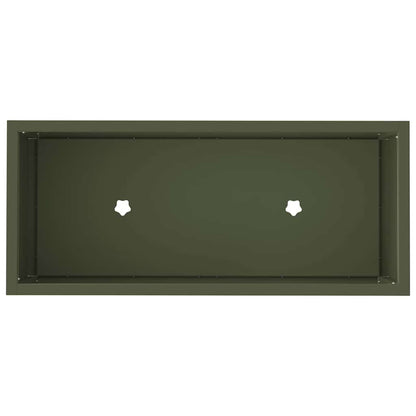 Raised Garden Planter Olive green 60 x 26 x 45 cm Steel