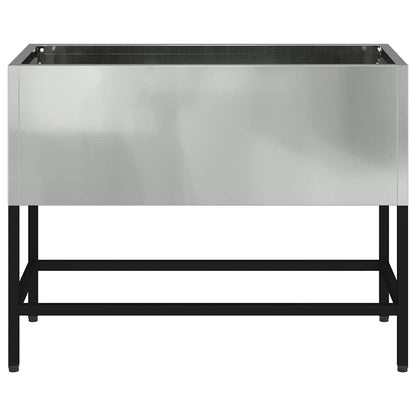 Raised Garden Planter Silver 60 x 26 x 45 cm Galvanised Steel