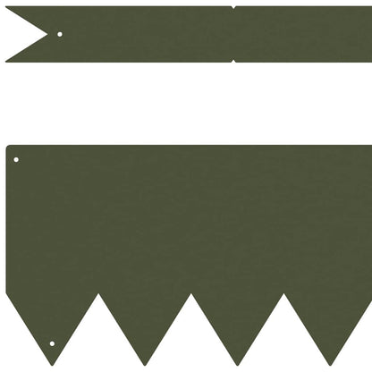 Lawn Edging 50 pcs Olive Green 100 x 0.05 x 15 cm