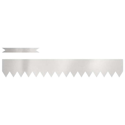 Lawn Edging 30 pcs Silver 100 x 0.05 x 15 cm Stainless Steel