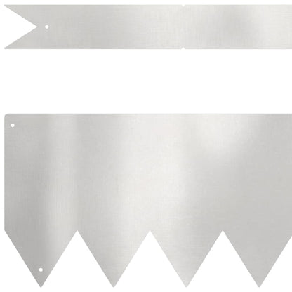 Lawn Edging 50 pcs Silver 100 x 0.05 x 15 cm Stainless Steel