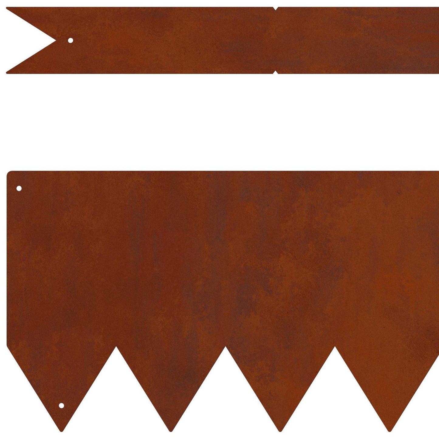 Lawn Edging 30 pcs 100 x 0.05 x 15 cm Weathering Steel Rusty