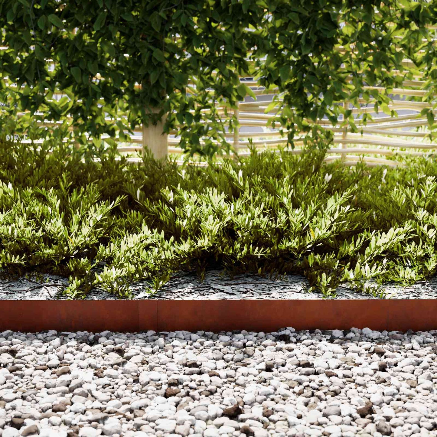 Lawn Edging 30 pcs 100 x 0.05 x 15 cm Weathering Steel Rusty