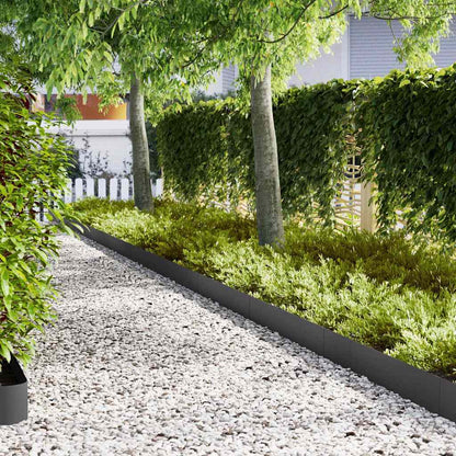 Lawn Edging 20 pcs Black 100 x 0.05 x 20 cm Cold Rolled Steel