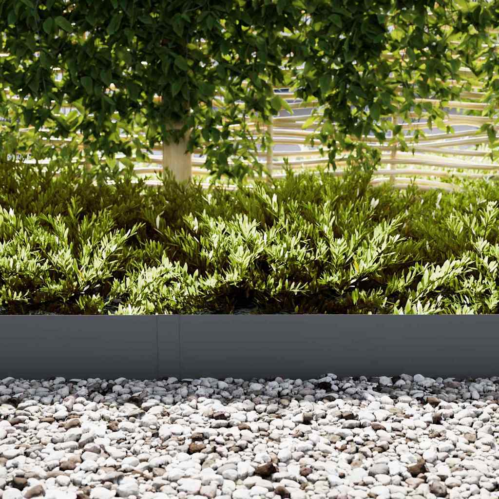 Lawn Edging 10 pcs Anthracite 100 x 0.05 x 20 cm