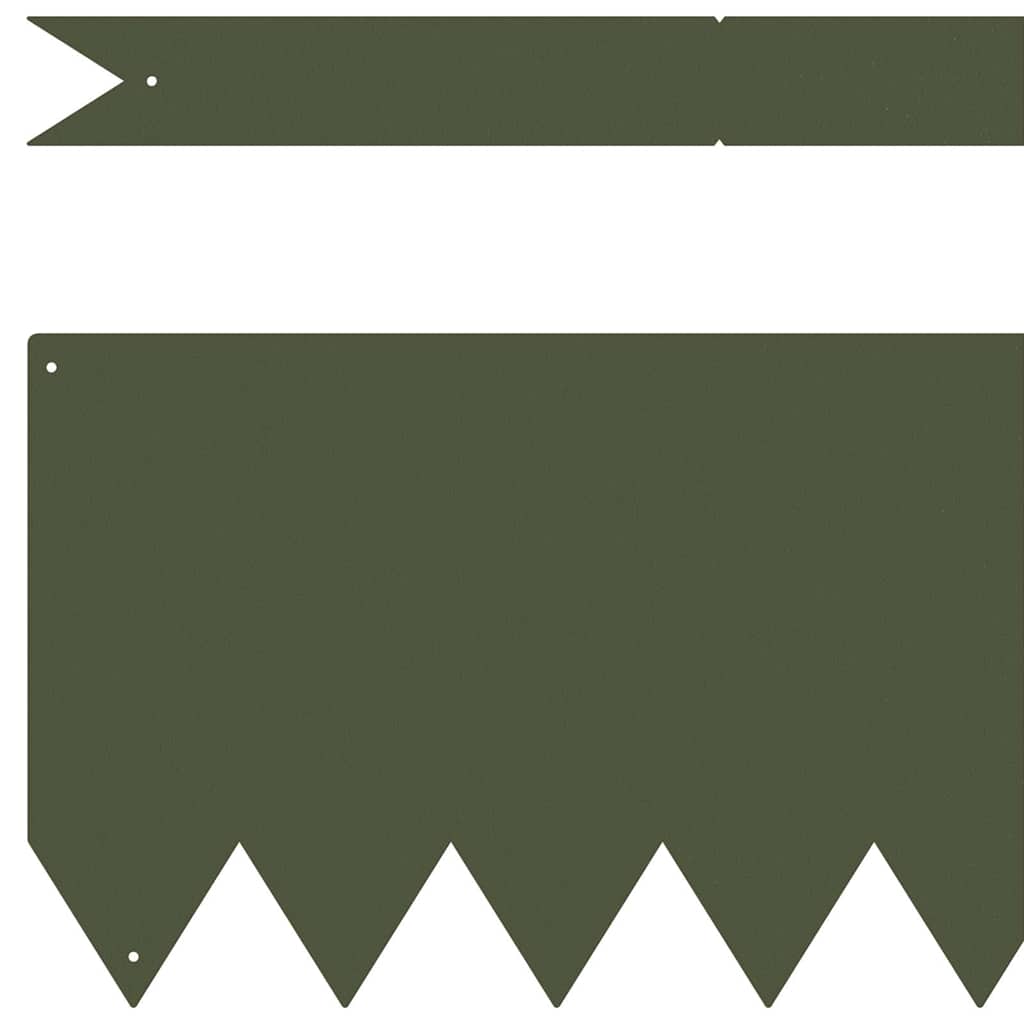 Lawn Edging 30 pcs Olive Green 100 x 0.05 x 20 cm
