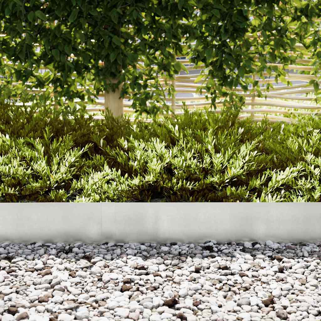 Lawn Edging 20 pcs Silver 100 x 0.05 x 20 cm Stainless Steel