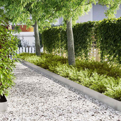 Lawn Edging 20 pcs Silver 100 x 0.05 x 20 cm Stainless Steel