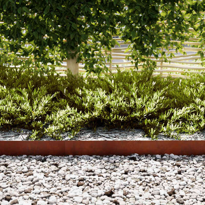 Lawn Edging 30 pcs 100 x 0.05 x 20 cm Weathering Steel Rusty
