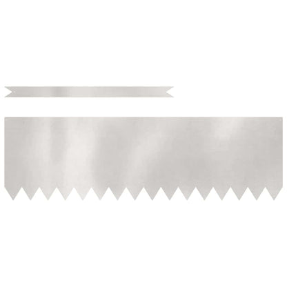 Lawn Edging 10 pcs Silver 100 x 0.05 x 30 cm Stainless Steel