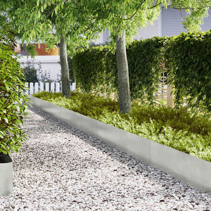 Lawn Edging 20 pcs Silver 100 x 0.05 x 30 cm Stainless Steel
