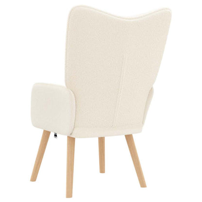 Relaxing Chair Cream 62 x 67 x 95.5 cm Fabric