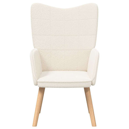 Relaxing Chair Cream 62 x 67 x 95.5 cm Fabric