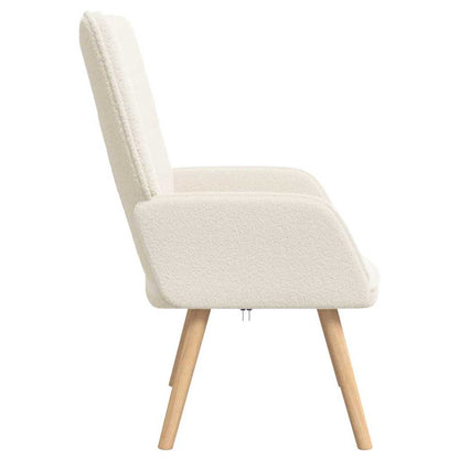 Relaxing Chair Cream 62 x 67 x 95.5 cm Fabric