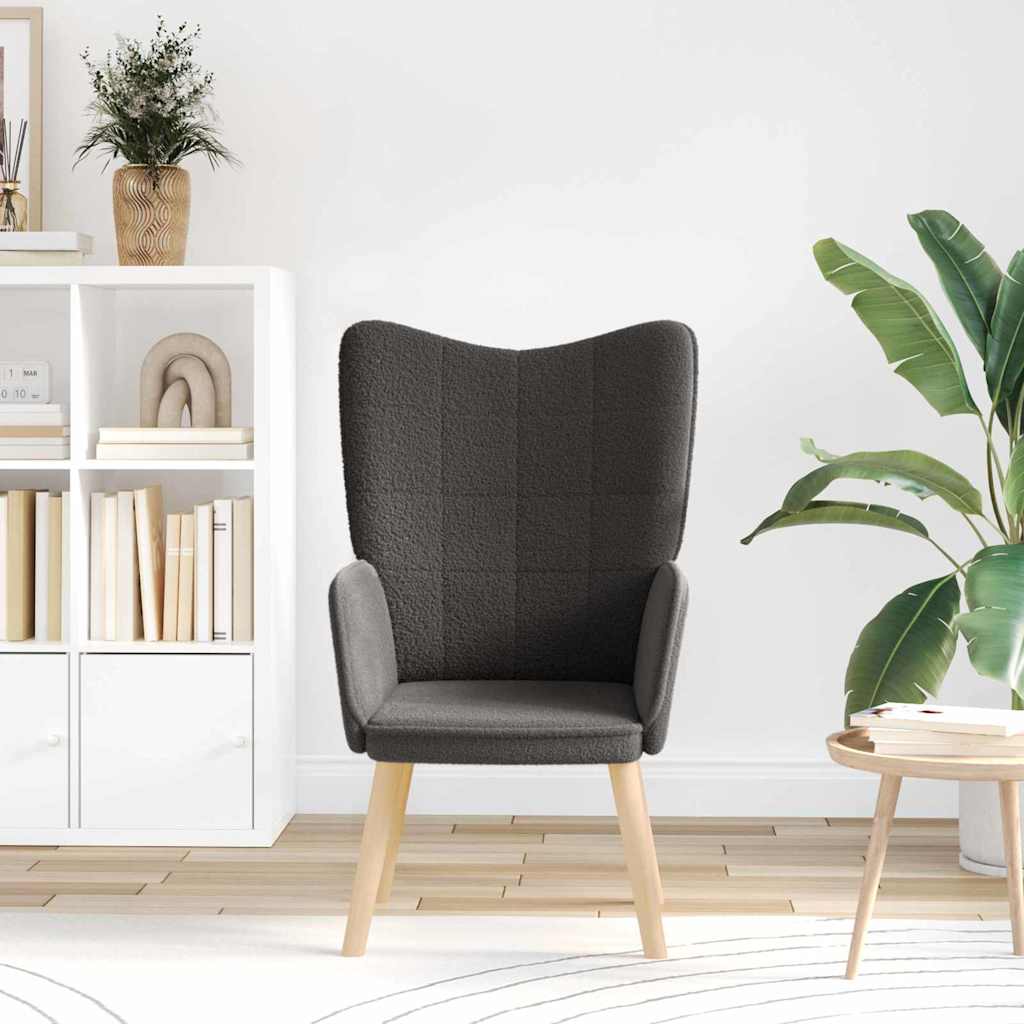 Relaxing Chair Dark grey 62 x 67 x 95.5 cm Fabric