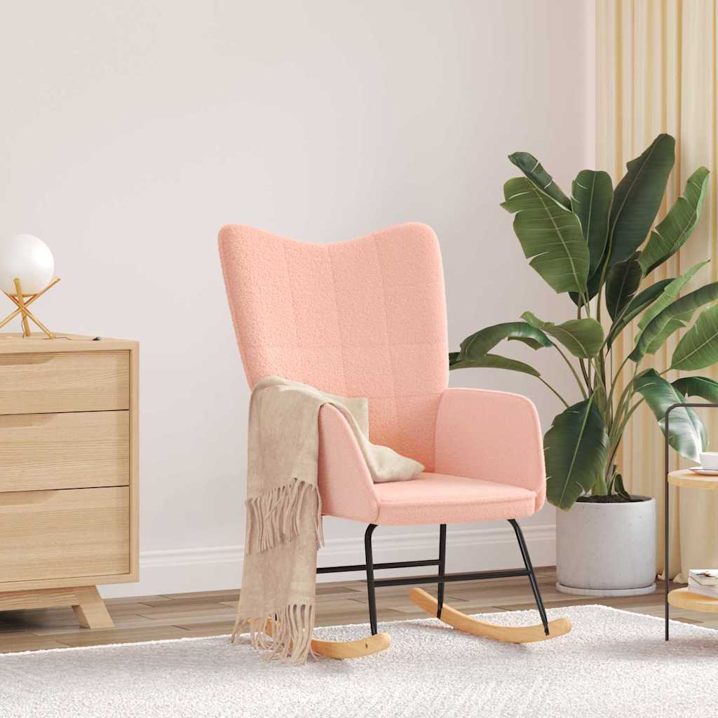 Relaxing Chair Pink 61 x 78 x 98 cm Fabric