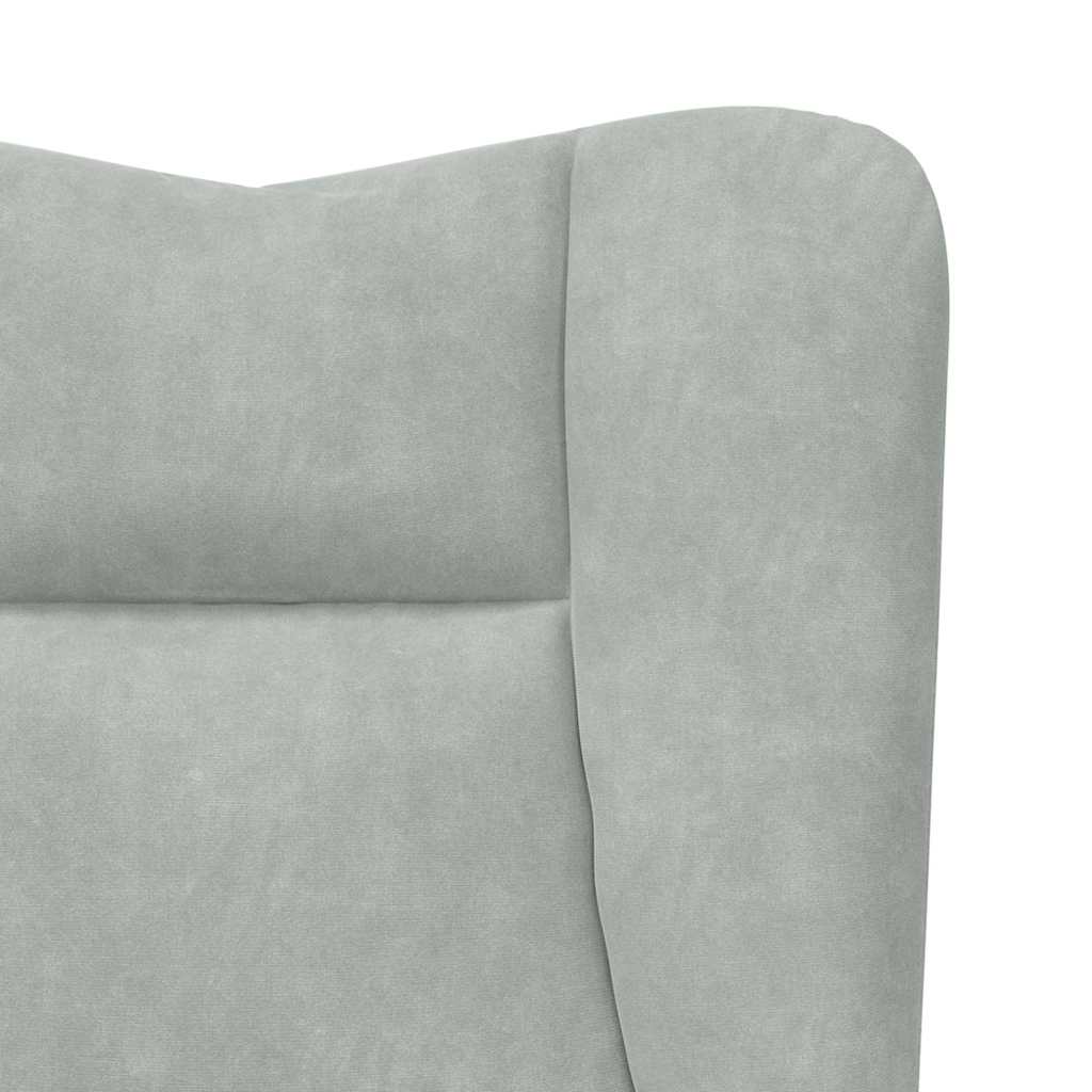 Relaxing Chair Light grey 63 x 67 x 94 cm Velvet