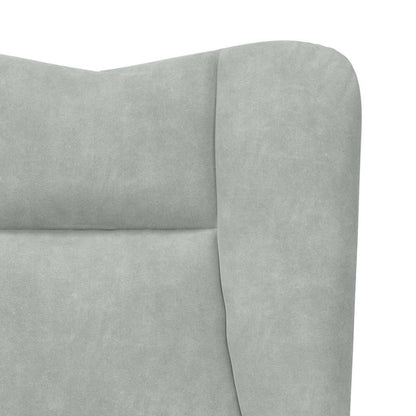 Relaxing Chair Light grey 63 x 67 x 94 cm Velvet