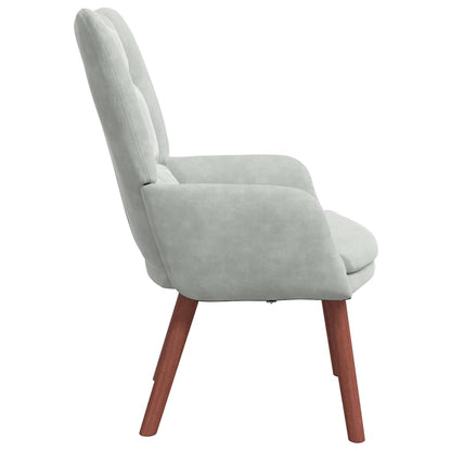 Relaxing Chair Light grey 63 x 67 x 94 cm Velvet