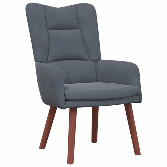 Relaxing Chair Dark grey 63 x 67 x 94 cm Velvet
