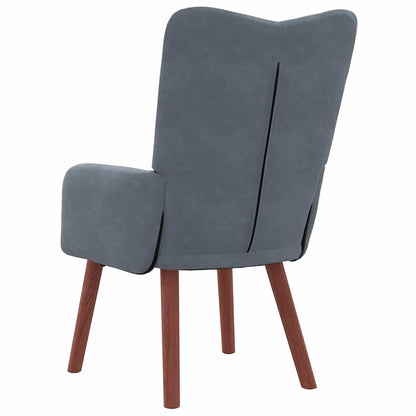 Relaxing Chair Dark grey 63 x 67 x 94 cm Velvet