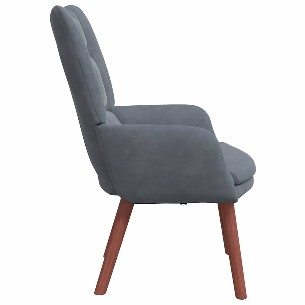 Relaxing Chair Dark grey 63 x 67 x 94 cm Velvet