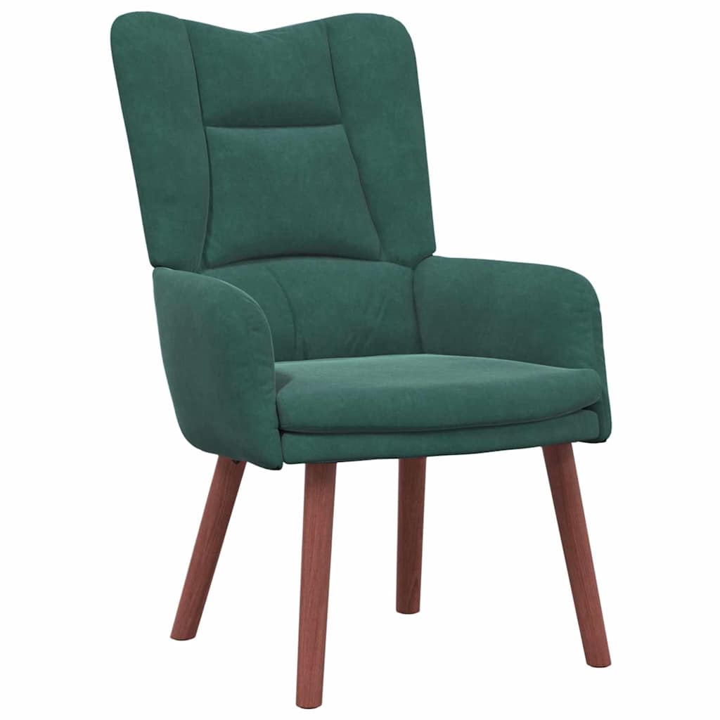 Relaxing Chair Dark green 63 x 67 x 94 cm Velvet