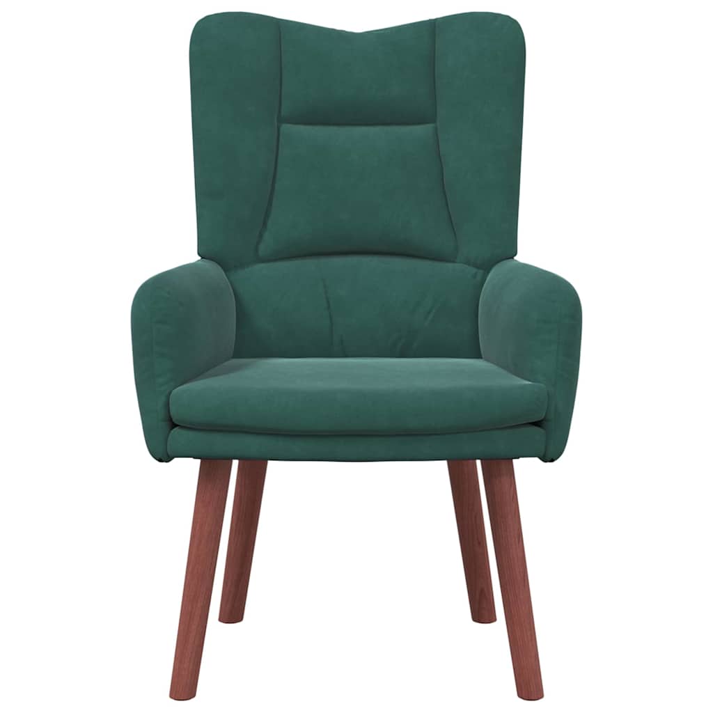 Relaxing Chair Dark green 63 x 67 x 94 cm Velvet