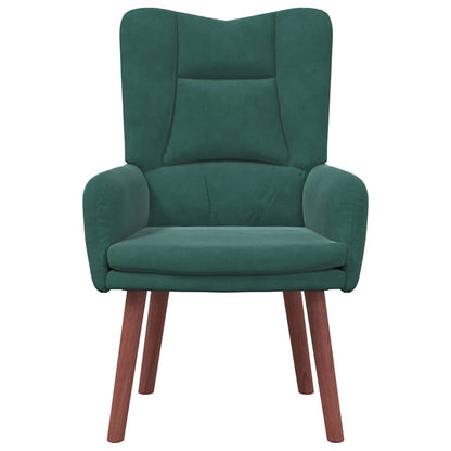 Relaxing Chair Dark green 63 x 67 x 94 cm Velvet