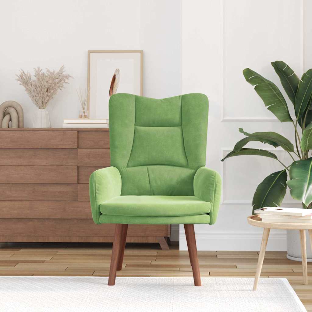 Relaxing Chair Light green 63 x 67 x 94 cm Velvet