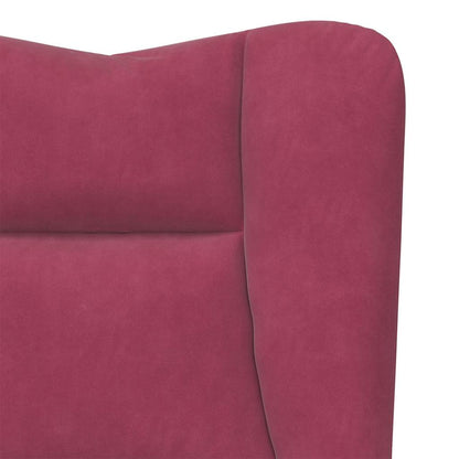 Relaxing Chair Wine red 63 x 67 x 94 cm Velvet