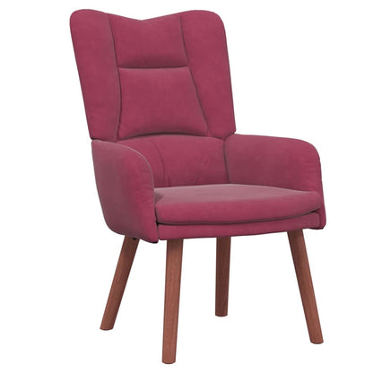 Relaxing Chair Wine red 63 x 67 x 94 cm Velvet