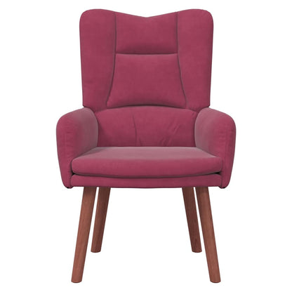 Relaxing Chair Wine red 63 x 67 x 94 cm Velvet