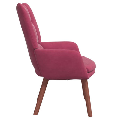 Relaxing Chair Wine red 63 x 67 x 94 cm Velvet