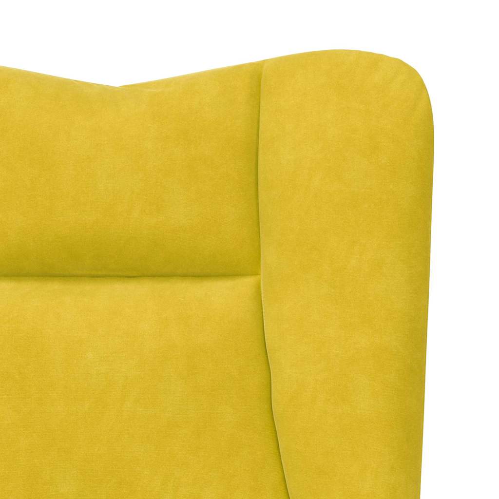 Relaxing Chair Yellow 63 x 67 x 94 cm Velvet