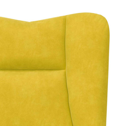 Relaxing Chair Yellow 63 x 67 x 94 cm Velvet