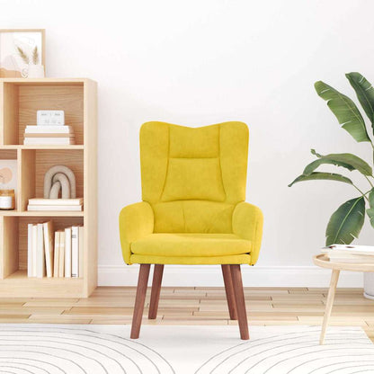 Relaxing Chair Yellow 63 x 67 x 94 cm Velvet