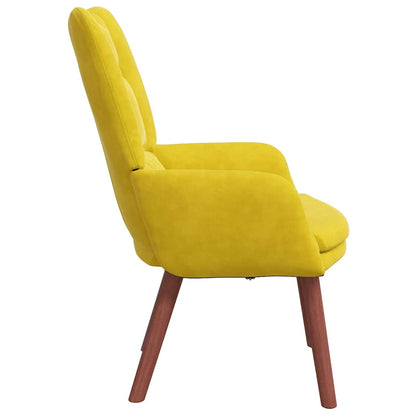 Relaxing Chair Yellow 63 x 67 x 94 cm Velvet