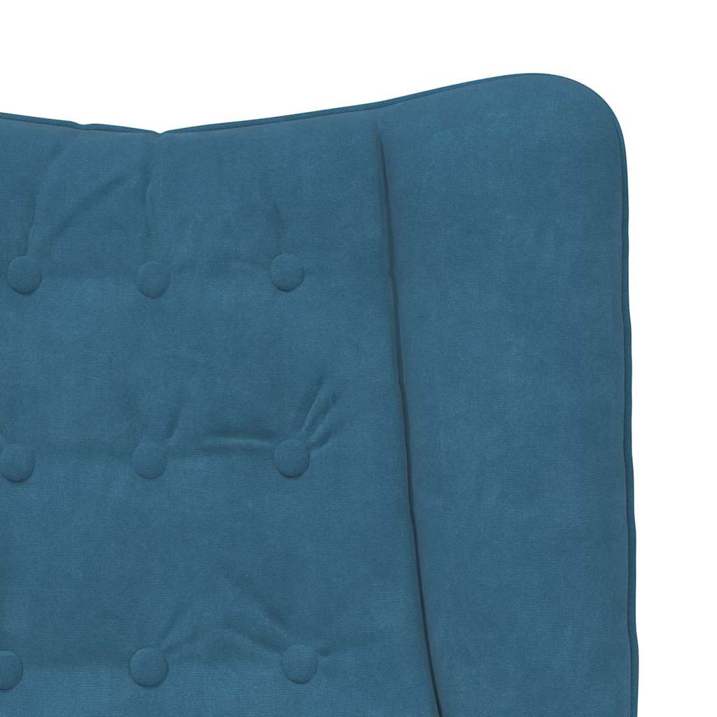Relaxing Chair Blue 63 x 67 x 94 cm Velvet