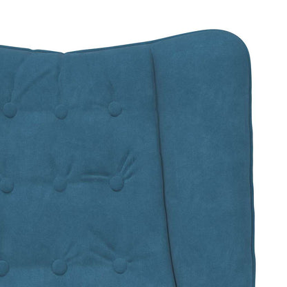 Relaxing Chair Blue 63 x 67 x 94 cm Velvet