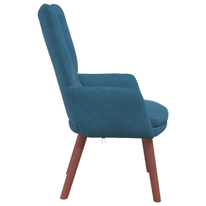 Relaxing Chair Blue 63 x 67 x 94 cm Velvet