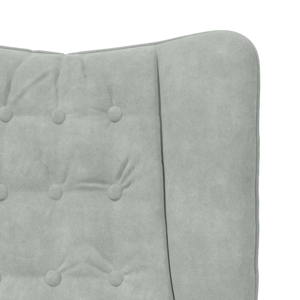 Relaxing Chair Light grey 63 x 67 x 94 cm Velvet