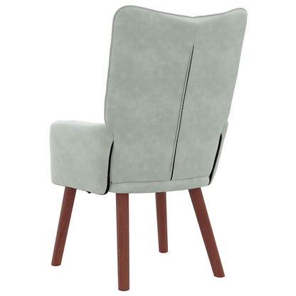 Relaxing Chair Light grey 63 x 67 x 94 cm Velvet
