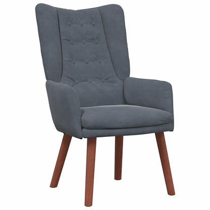 Relaxing Chair Dark grey 63 x 67 x 94 cm Velvet