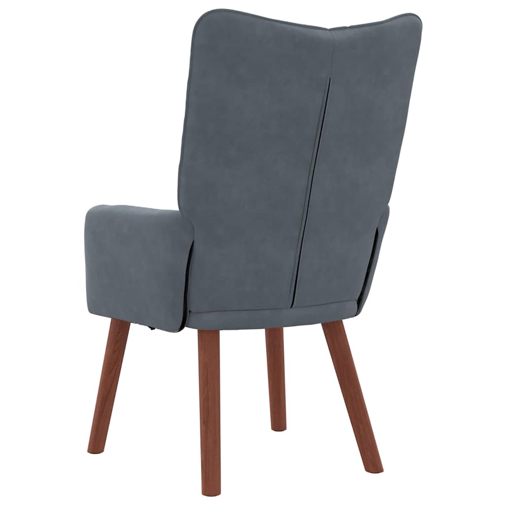 Relaxing Chair Dark grey 63 x 67 x 94 cm Velvet