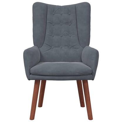 Relaxing Chair Dark grey 63 x 67 x 94 cm Velvet